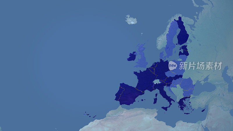 欧元区2014 16:9成员国之间有边界